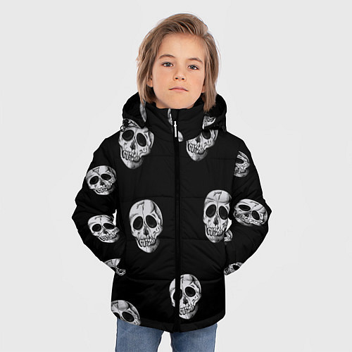 Зимняя куртка для мальчика Черепочки / 3D-Светло-серый – фото 3