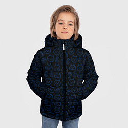 Куртка зимняя для мальчика Мультяшные мордочки, цвет: 3D-черный — фото 2