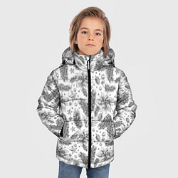 Куртка зимняя для мальчика Новогодние шишки, цвет: 3D-светло-серый — фото 2