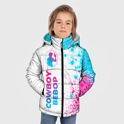 Куртка зимняя для мальчика Cowboy Bebop neon gradient style: по-вертикали, цвет: 3D-черный — фото 2