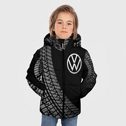 Куртка зимняя для мальчика Volkswagen tire tracks, цвет: 3D-черный — фото 2