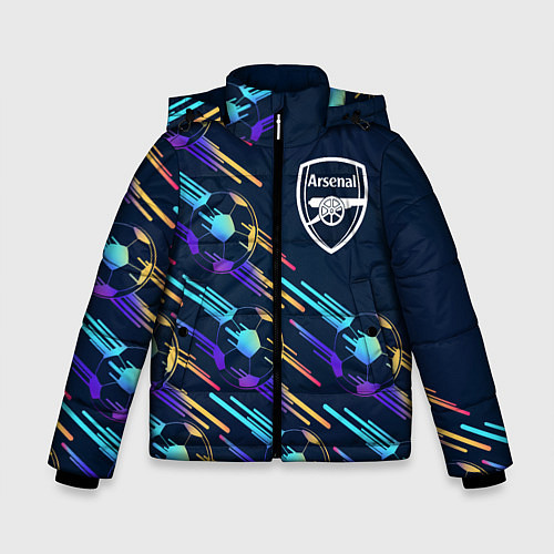 Зимняя куртка для мальчика Arsenal градиентные мячи / 3D-Черный – фото 1