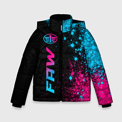 Зимняя куртка для мальчика FAW - neon gradient: по-вертикали