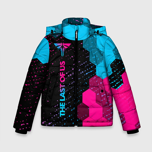 Зимняя куртка для мальчика The Last Of Us - neon gradient: по-вертикали / 3D-Черный – фото 1