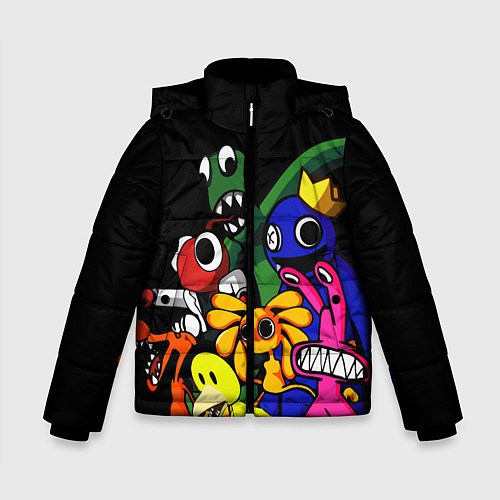 Зимняя куртка для мальчика Персонажи из радужных друзей / 3D-Черный – фото 1