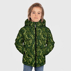 Куртка зимняя для мальчика Милитари Листок овальный, цвет: 3D-светло-серый — фото 2