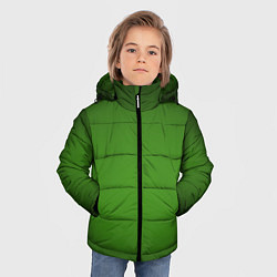 Куртка зимняя для мальчика Зеленый с затемняющей виньеткой, цвет: 3D-черный — фото 2