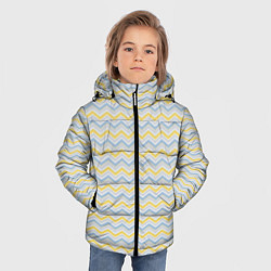 Куртка зимняя для мальчика Полосатый зигзаг узор, цвет: 3D-черный — фото 2