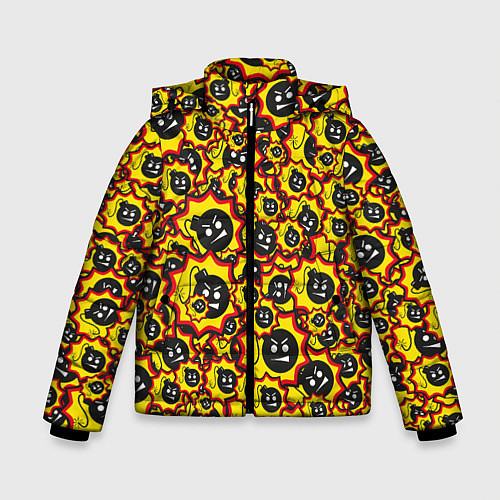 Зимняя куртка для мальчика Serious Sam logo pattern / 3D-Черный – фото 1