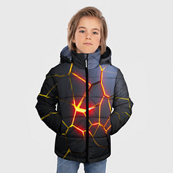 Куртка зимняя для мальчика Вулканическая активность, цвет: 3D-черный — фото 2