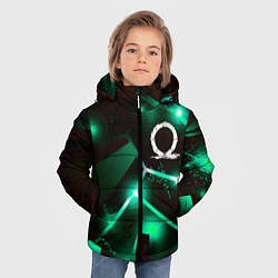 Куртка зимняя для мальчика God of War разлом плит, цвет: 3D-черный — фото 2