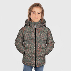 Куртка зимняя для мальчика Этнический узор геометрия, цвет: 3D-черный — фото 2