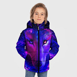 Куртка зимняя для мальчика Волшебный звездный волк, цвет: 3D-черный — фото 2