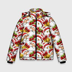 Куртка зимняя для мальчика Новогодний праздник, цвет: 3D-светло-серый