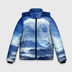 Куртка зимняя для мальчика Mountains - fantasy planet, цвет: 3D-светло-серый