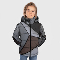 Куртка зимняя для мальчика Металлическая геометрическая броня, цвет: 3D-красный — фото 2