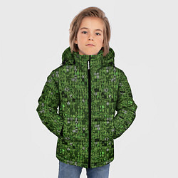 Куртка зимняя для мальчика Милитари иероглифы, цвет: 3D-красный — фото 2
