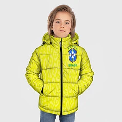 Куртка зимняя для мальчика Форма сборной Бразилии ЧМ 2022, цвет: 3D-черный — фото 2
