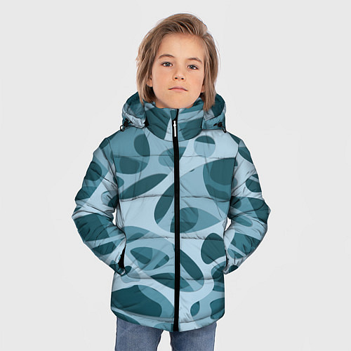 Зимняя куртка для мальчика Снежные лабиринты / 3D-Красный – фото 3