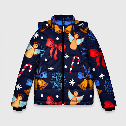 Зимняя куртка для мальчика Новогодняя мелодия / 3D-Черный – фото 1