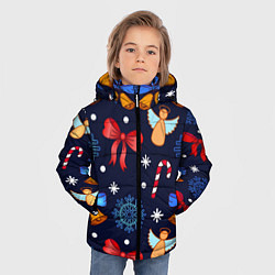 Куртка зимняя для мальчика Новогодняя мелодия, цвет: 3D-черный — фото 2