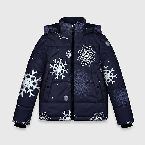 Зимняя куртка для мальчика Снежная ночь / 3D-Черный – фото 1