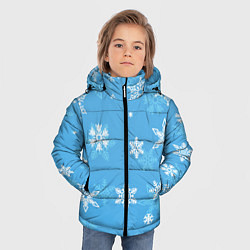 Куртка зимняя для мальчика Голубой снегопад, цвет: 3D-черный — фото 2