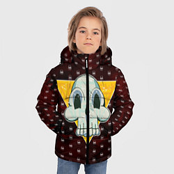 Куртка зимняя для мальчика Черепочек с треугольником, цвет: 3D-светло-серый — фото 2