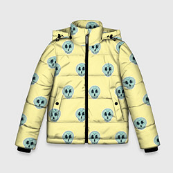 Куртка зимняя для мальчика Милые зубастые черепочки, цвет: 3D-черный
