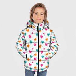 Куртка зимняя для мальчика Горячие сердца, цвет: 3D-черный — фото 2