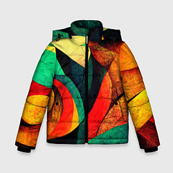 Зимняя куртка для мальчика Текстурированная цветная абстракция
