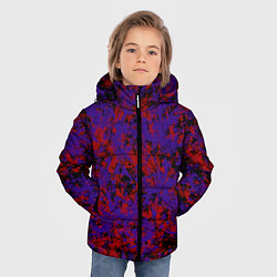 Куртка зимняя для мальчика Синие и красные пятна, цвет: 3D-черный — фото 2