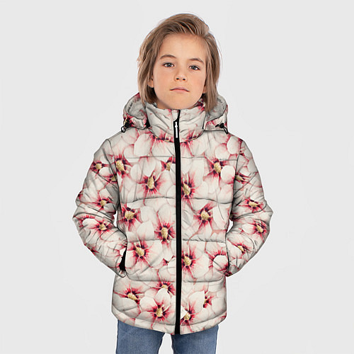 Зимняя куртка для мальчика Нежность цветов / 3D-Красный – фото 3