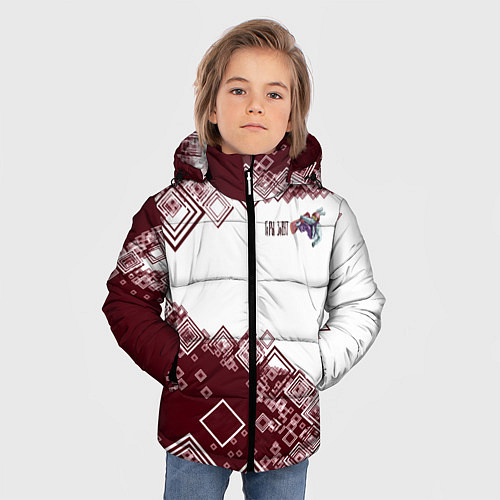 Зимняя куртка для мальчика Горы зовут Сноуборд / 3D-Красный – фото 3
