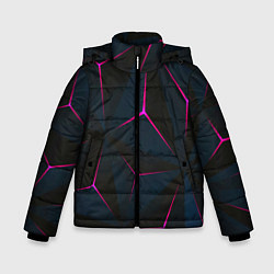 Куртка зимняя для мальчика Доспехи абстрактная броня, цвет: 3D-красный
