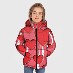 Куртка зимняя для мальчика Святой Валентин для твоих любимых, цвет: 3D-черный — фото 2