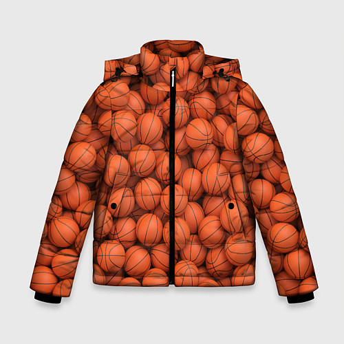 Зимняя куртка для мальчика Баскетбольные мячи / 3D-Черный – фото 1