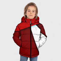Куртка зимняя для мальчика Спортивная геометрия, цвет: 3D-светло-серый — фото 2