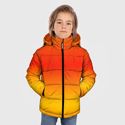 Куртка зимняя для мальчика Переливы оранжевого, цвет: 3D-красный — фото 2