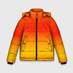 Куртка зимняя для мальчика Переливы оранжевого, цвет: 3D-черный