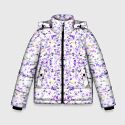 Куртка зимняя для мальчика Сердечки паттерн, цвет: 3D-черный
