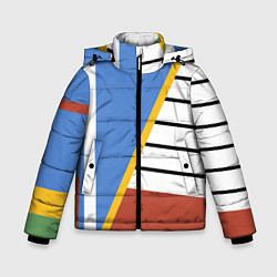 Куртка зимняя для мальчика Винтаж - 70-е - спортивный стиль, цвет: 3D-черный
