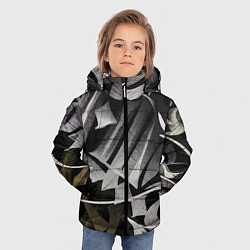 Куртка зимняя для мальчика Каллиграфический момент, цвет: 3D-черный — фото 2