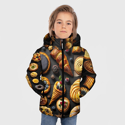 Зимняя куртка для мальчика Сладкая пышная выпечка / 3D-Красный – фото 3