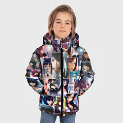 Куртка зимняя для мальчика Коллаж из портретов девушек: арт нейросети, цвет: 3D-черный — фото 2