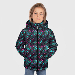 Куртка зимняя для мальчика Неоновая кольчуга, цвет: 3D-светло-серый — фото 2