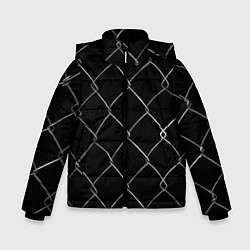 Куртка зимняя для мальчика Плетеный забор, цвет: 3D-светло-серый