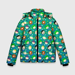 Куртка зимняя для мальчика Южный Парк - паттерн персонажи, цвет: 3D-красный