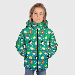 Куртка зимняя для мальчика Южный Парк - паттерн персонажи, цвет: 3D-черный — фото 2