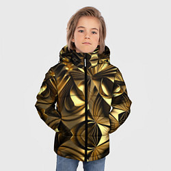 Куртка зимняя для мальчика Золотой калейдоскоп, цвет: 3D-черный — фото 2
